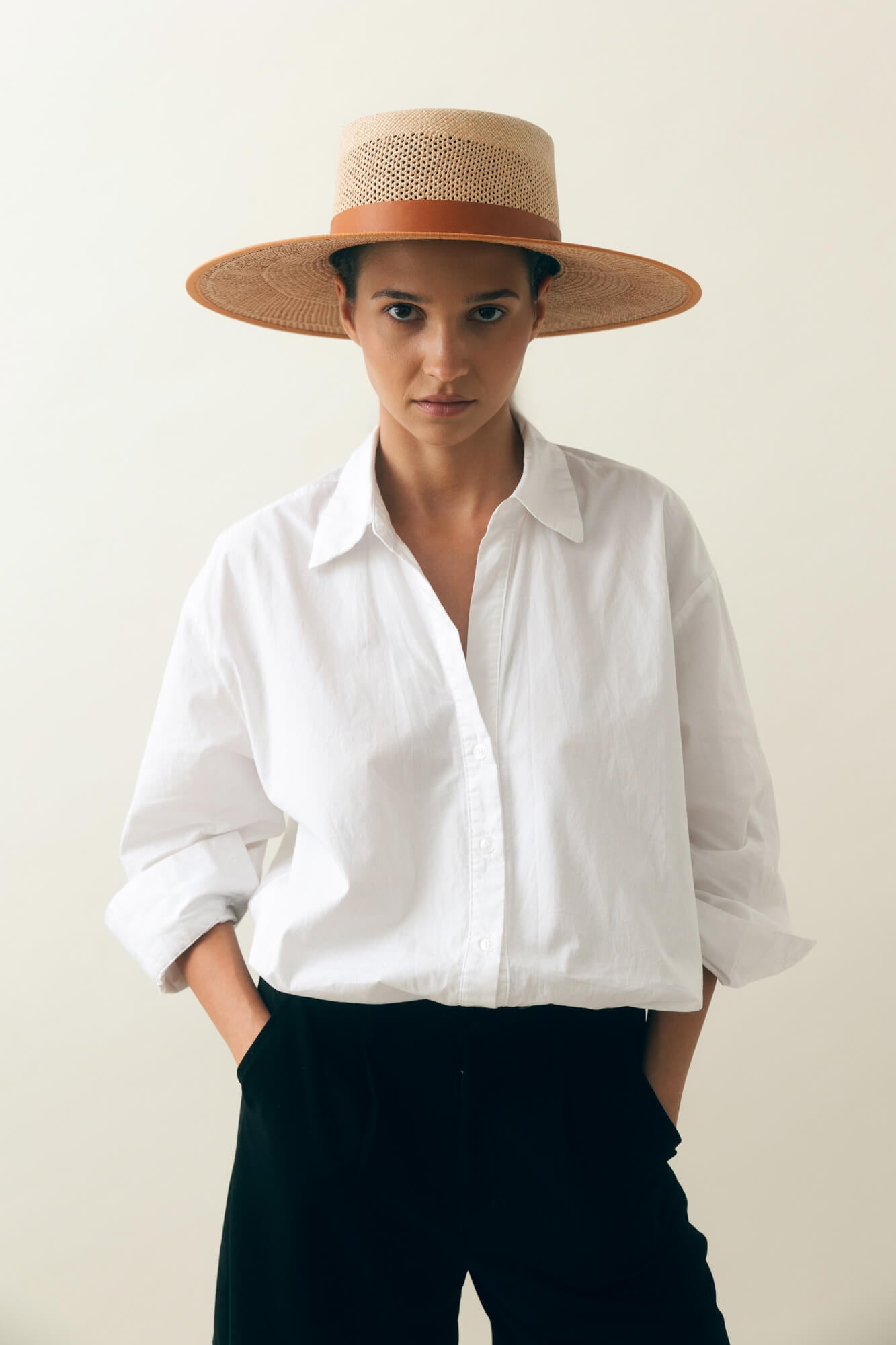 Ash Brown Panama Boater