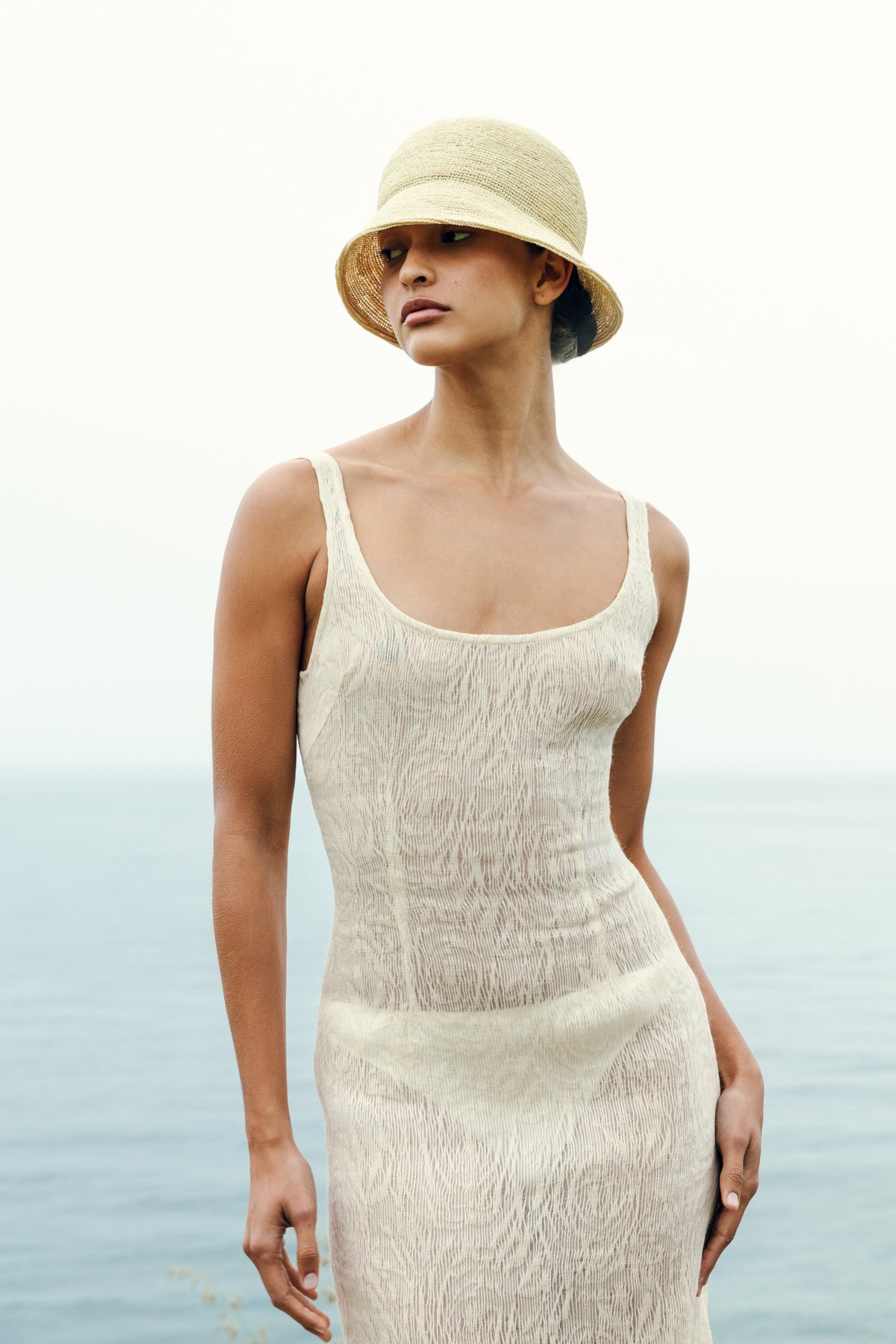 Raffia Bucket Hat - No.01 / Off-White