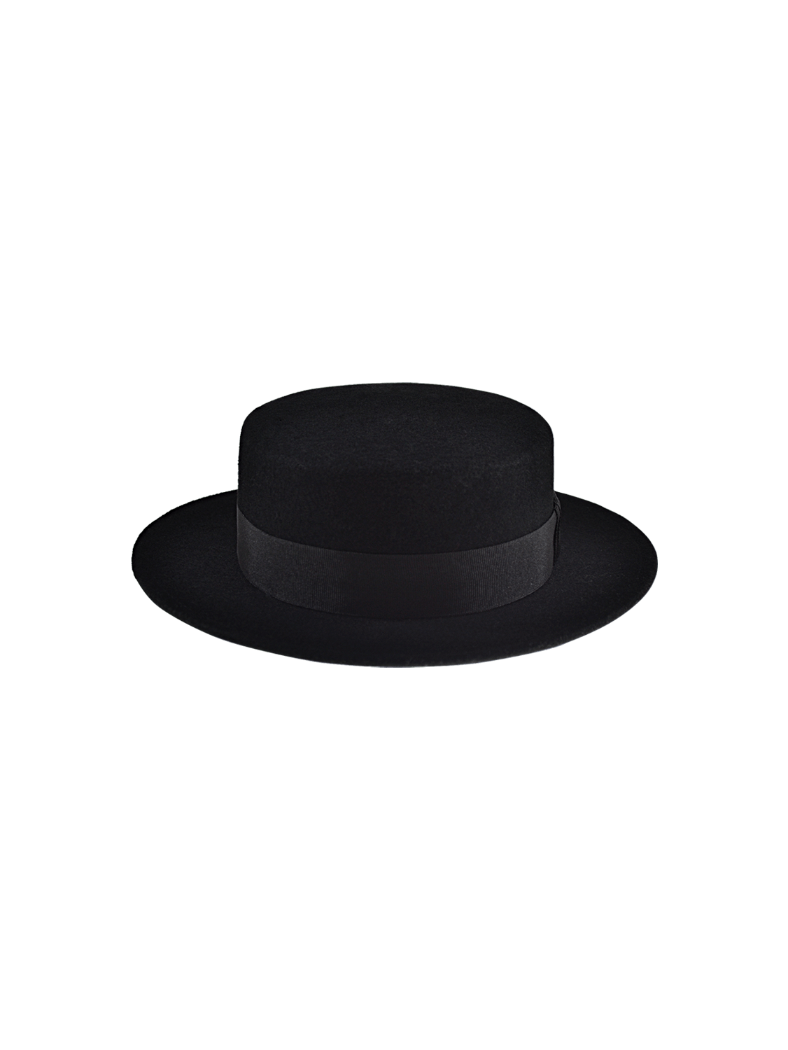 Black wool hot sale boater hat